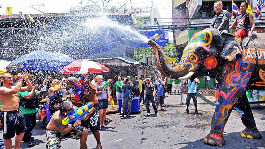 Songkran Festival Mae Hon Son Northern Thailand