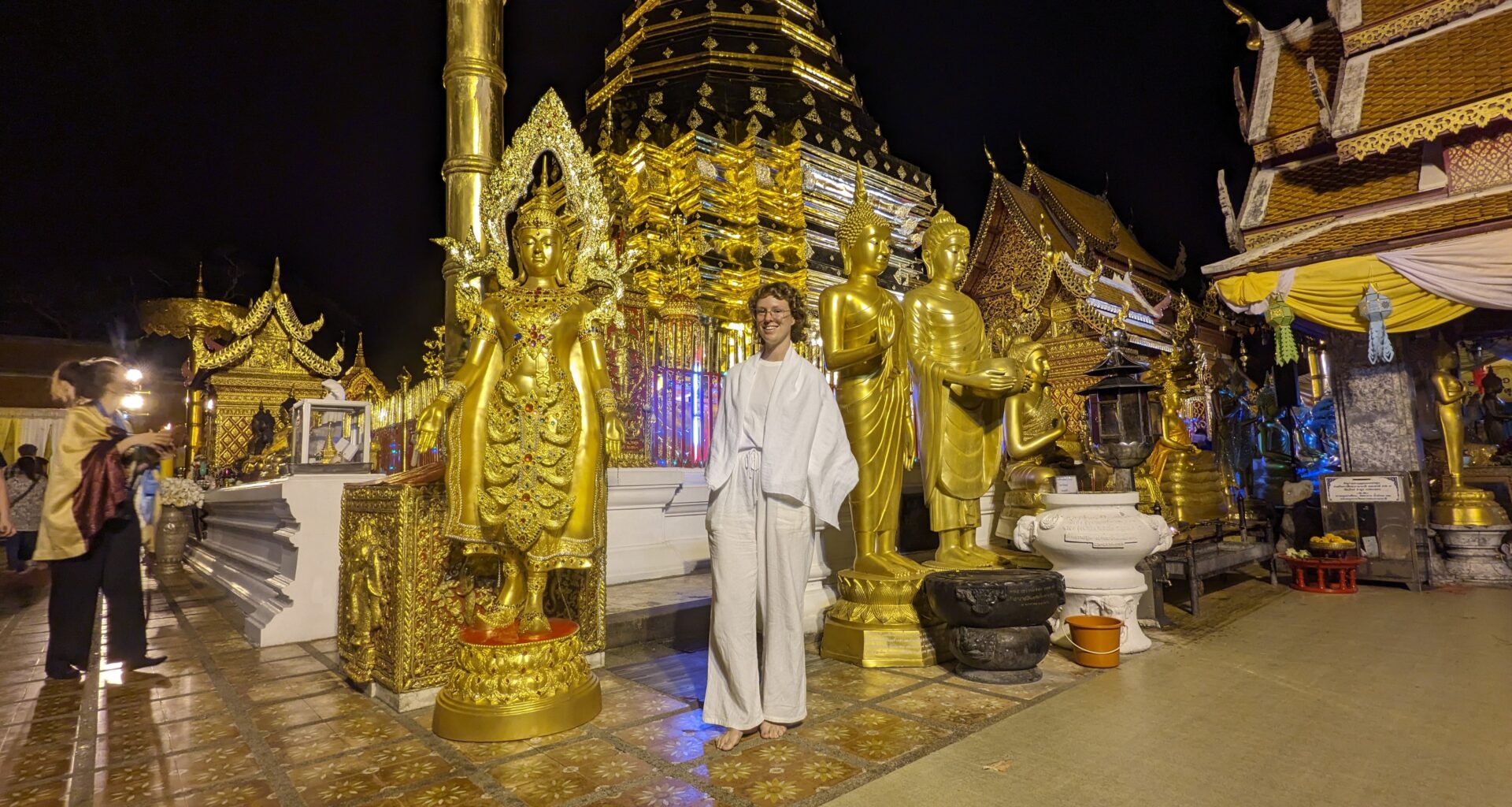 at Doi Suthep temple in Chiang Mai for silent retreat