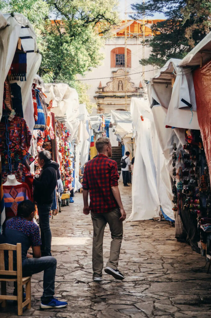 Trevor walking through the streets of San Cristóbal de las Casas, Chiapas, Mexico