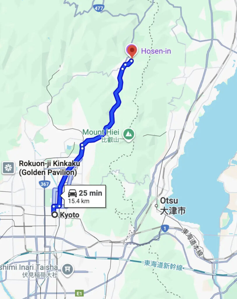 Map guide to Ohara Japan