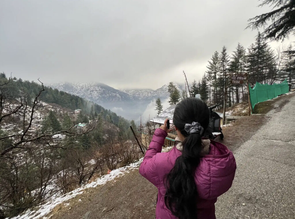 Picture taking at a beautiful view in Naggar by a dear friend.