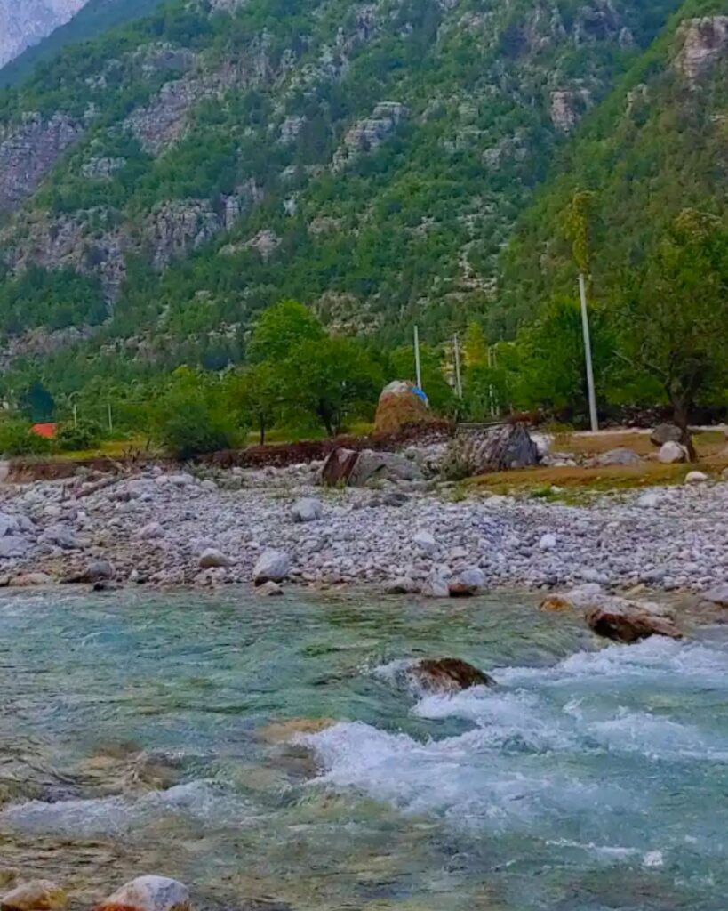 A breathtaking view of a homestay near Theth outside of Shkoder.