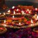 diyas on diwali